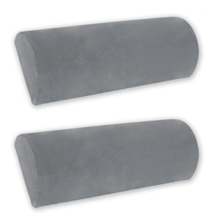 Half Moon Memory Foam Bolster Pillow For Legs Knees Back And Head Support 6