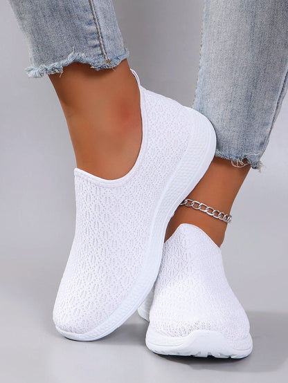 Women Summer Mesh Slip On Flats Lightweight Casual Walking Shoes 1