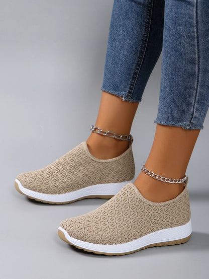 Women Summer Mesh Slip On Flats Lightweight Casual Walking Shoes 4