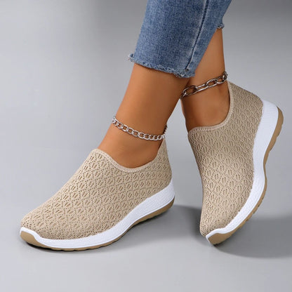 Women Summer Mesh Slip On Flats Lightweight Casual Walking Shoes 7