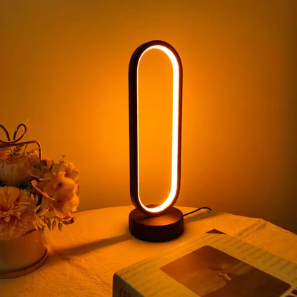 LED Bedside Lamp With Ring Design And Three Color Dimming For Bedroom And Living Room 2