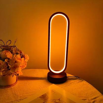LED Bedside Lamp With Ring Design And Three Color Dimming For Bedroom And Living Room 4