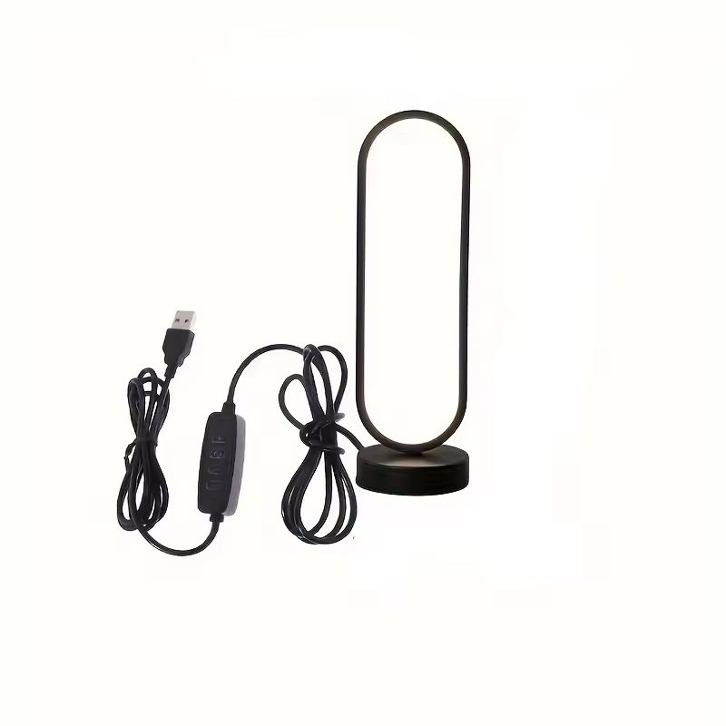 LED Bedside Lamp With Ring Design And Three Color Dimming For Bedroom And Living Room 6