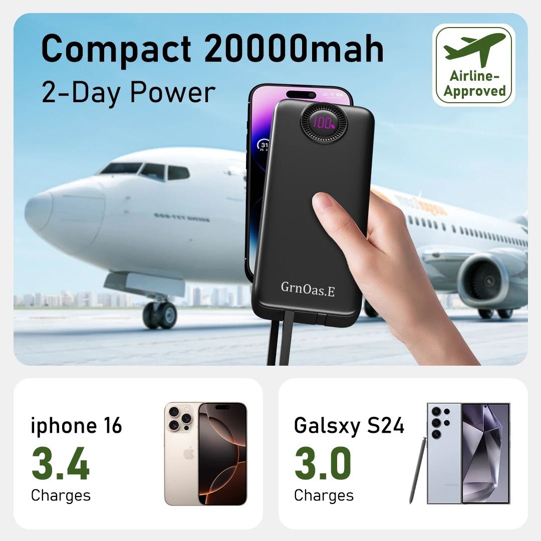 20000mAh Fast Charging Power Bank 225W With Multiple Outputs 4
