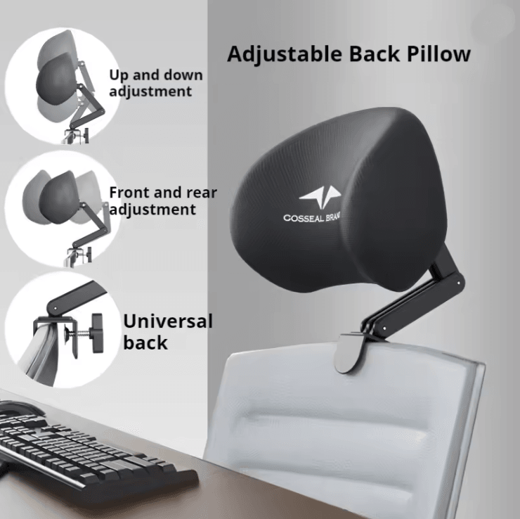 Ergonomic Office Chair with Adjustable Headrest and Lumbar Support Cushion