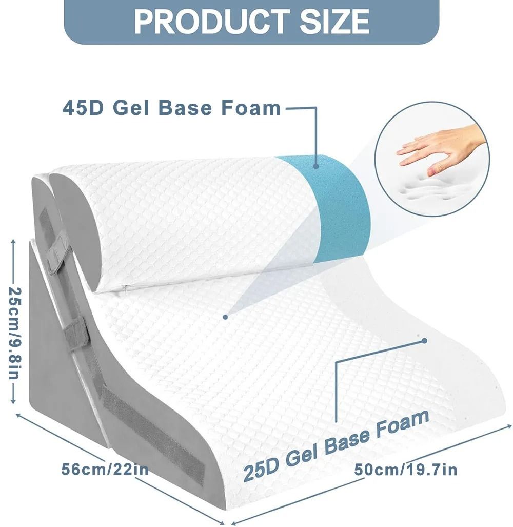 Adjustable Wedge Pillow Set For Sleeping And Back Support 1