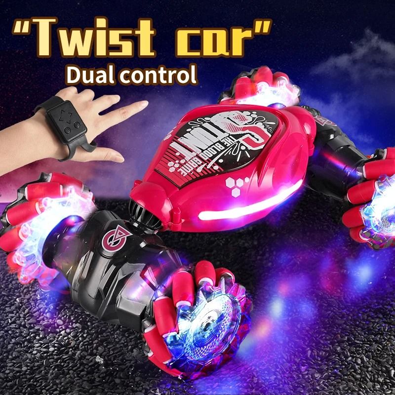 4WD Gesture Control Stunt RC Car with LED Lights