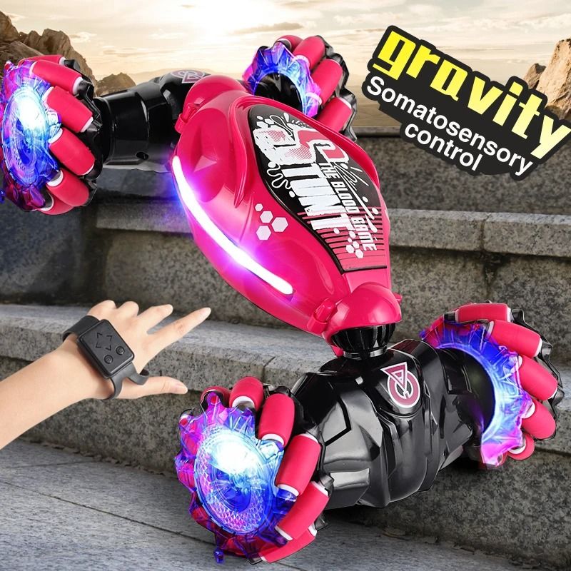 4WD Gesture Control Stunt RC Car With LED Lights 4
