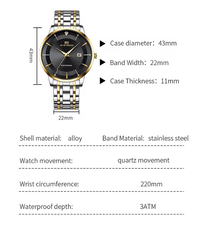 Luxury Mens Stainless Steel Watch With Quartz Movement And Rhinestone Detailing 2