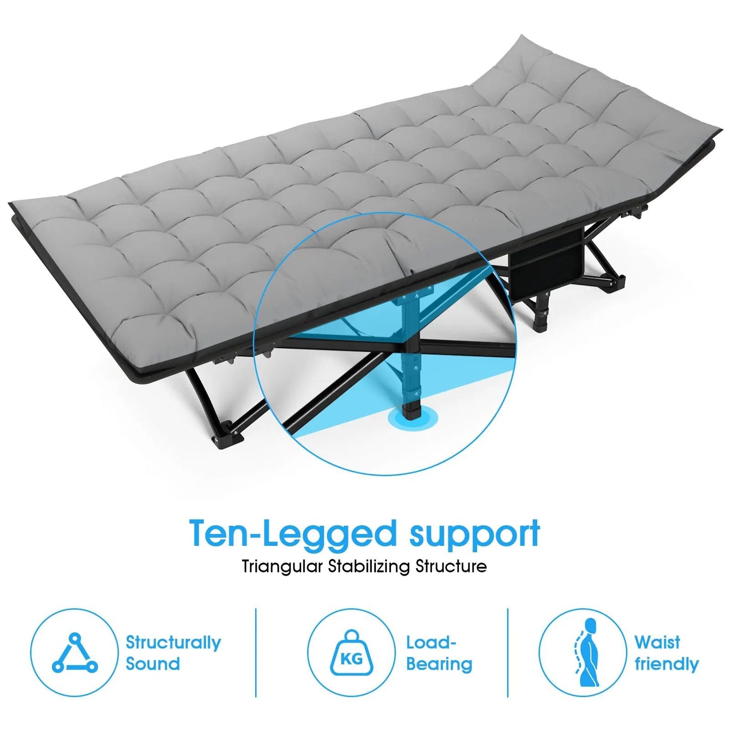 Heavy Duty Folding Camping Cot With Portable Design 3