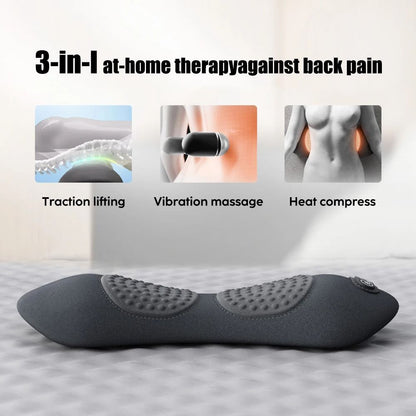 Electric Lumbar Support Pillow With Heat And Vibration Therapy 7