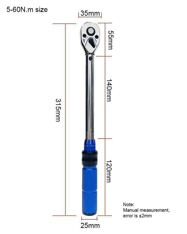 Professional 3 8 Torque Wrench Set 5 60Nm Adjustable Spanner For Bikes And Automotive Repair 2