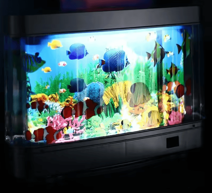 Tropical Fish Tank Lamp Virtual Ocean Night Light Aquarium Decor For Kids And Home 2