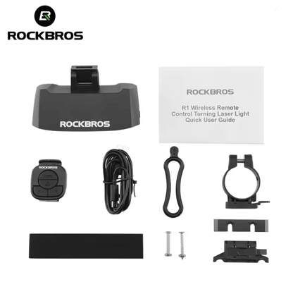 ROCKBROS Wireless Bike Tail Light USB Rechargeable Waterproof Rear Lamp With Remote Turn Signals 3