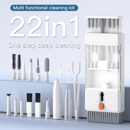 22 in 1 Cleaning Kit for Keyboard Earbuds Phones and Laptop with Keycap Puller and Brush