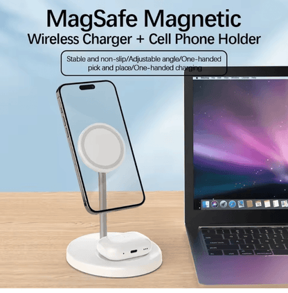 30W Magnetic 2 In 1 Wireless Charger Stand Fast Charging Station For IPhone And AirPods 1