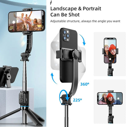 Selfie Stick Tripod With Bluetooth Remote For IPhone And Smartphones Extendable 42 Inch 1