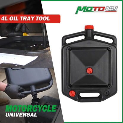 MOTO4U 4L Oil Tray Tool Basin for Car Waste Oil Collection and Parts Cleaning