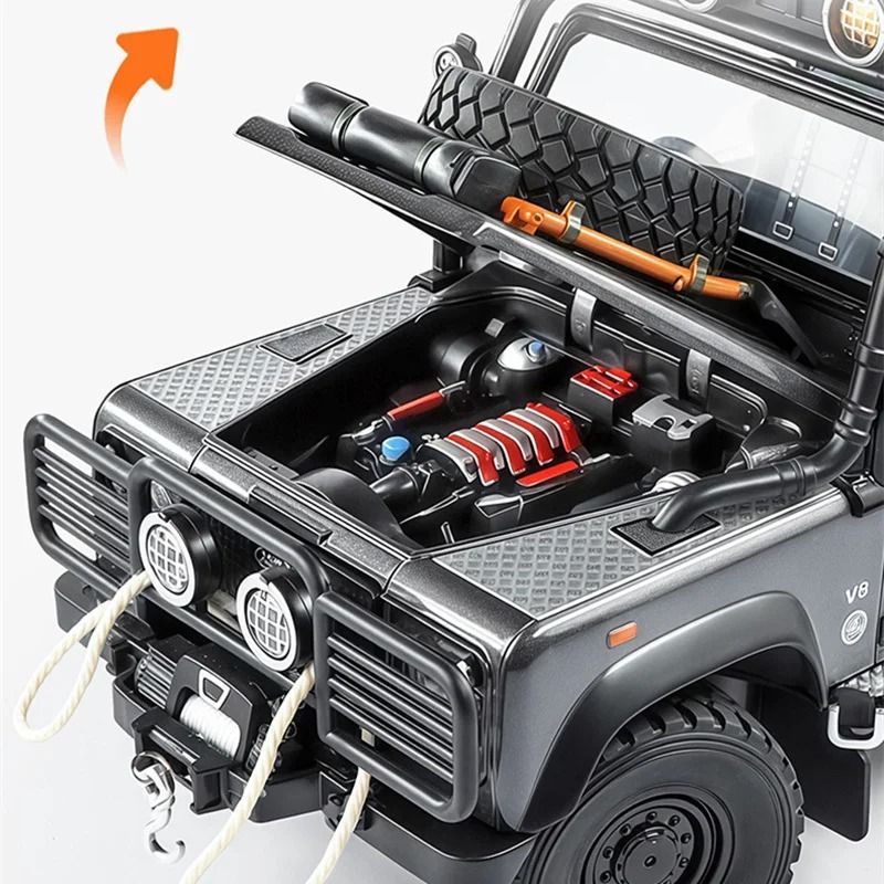 1 24 Land Rover Defender 110 Tomb LE Alloy Car Model With Sound And Light 4