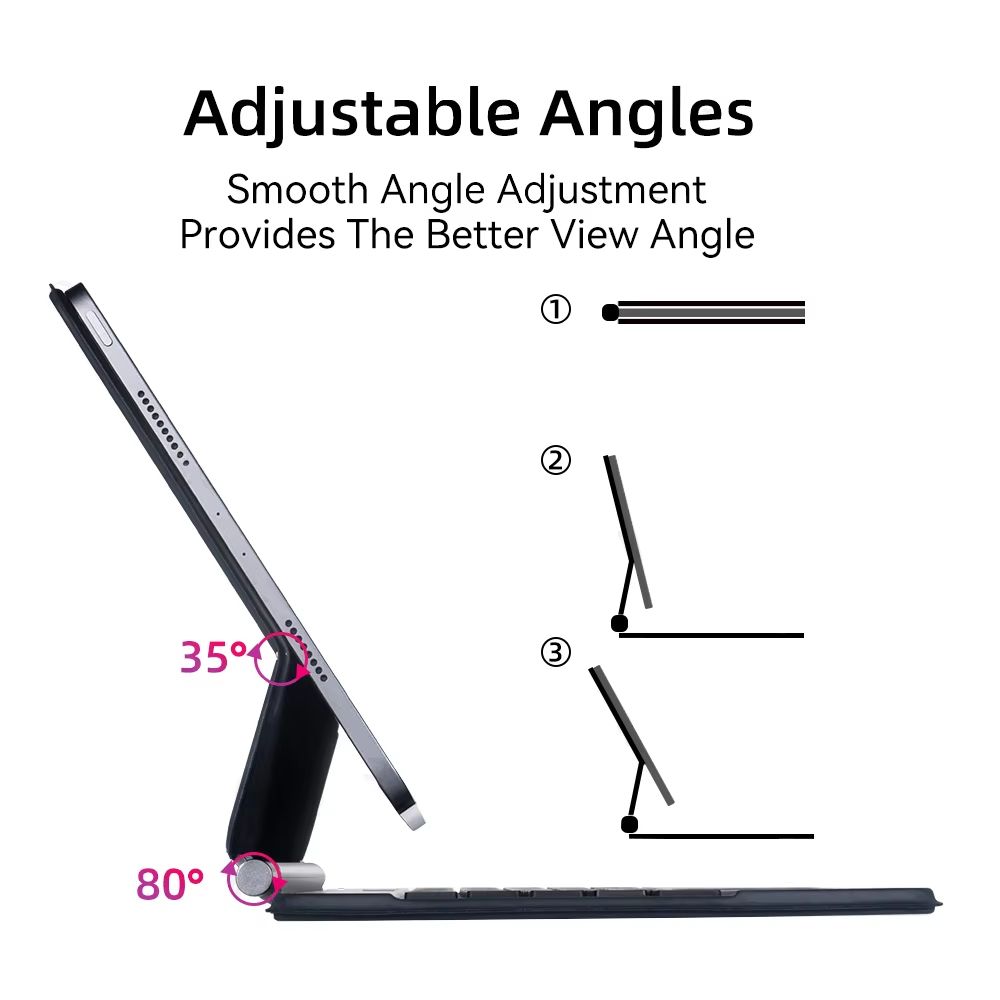 Magic Keyboard Case With Trackpad For IPad Air 1113 2024 M2M3  IPad Pro 11129  Floating Folio Cover 5