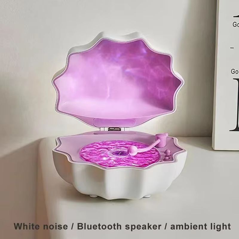 Portable Retro Bluetooth Speaker with Projection Light & White Noise Sleep Aid – Wireless Music Player