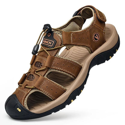 Men Genuine Leather Sandals Casual Outdoor Roman Beach Shoes 8