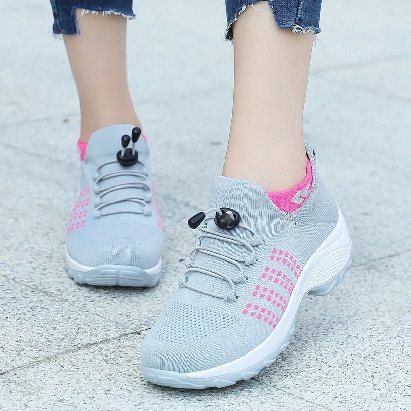 Women Sock Sneakers Fashion Walking Trainers Breathable Platform Loafers 5