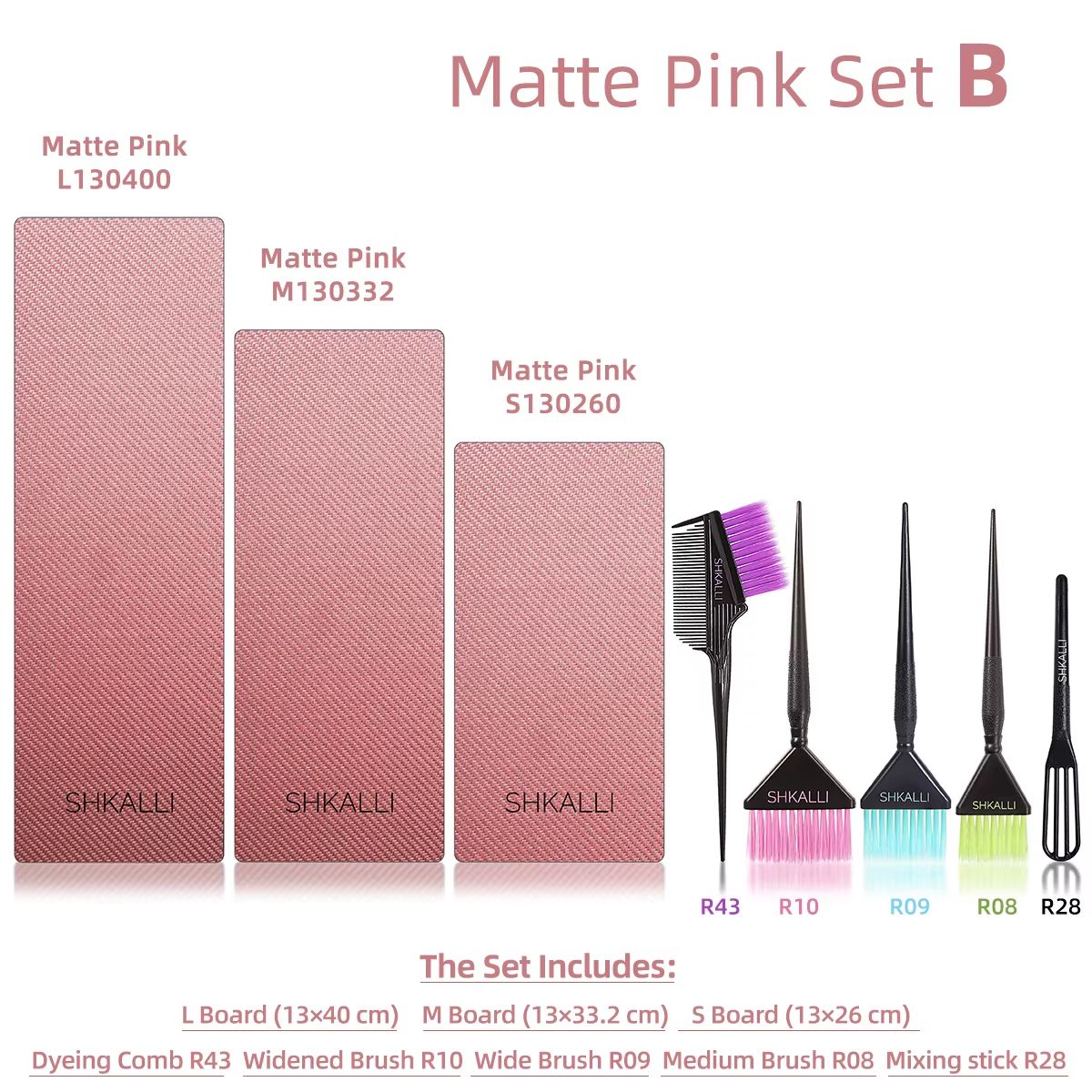 SHKALLI Professional Carbon Fibre Balayage Board  Brush Set  Hair Dyeing Kit For Stylists And Salon 16