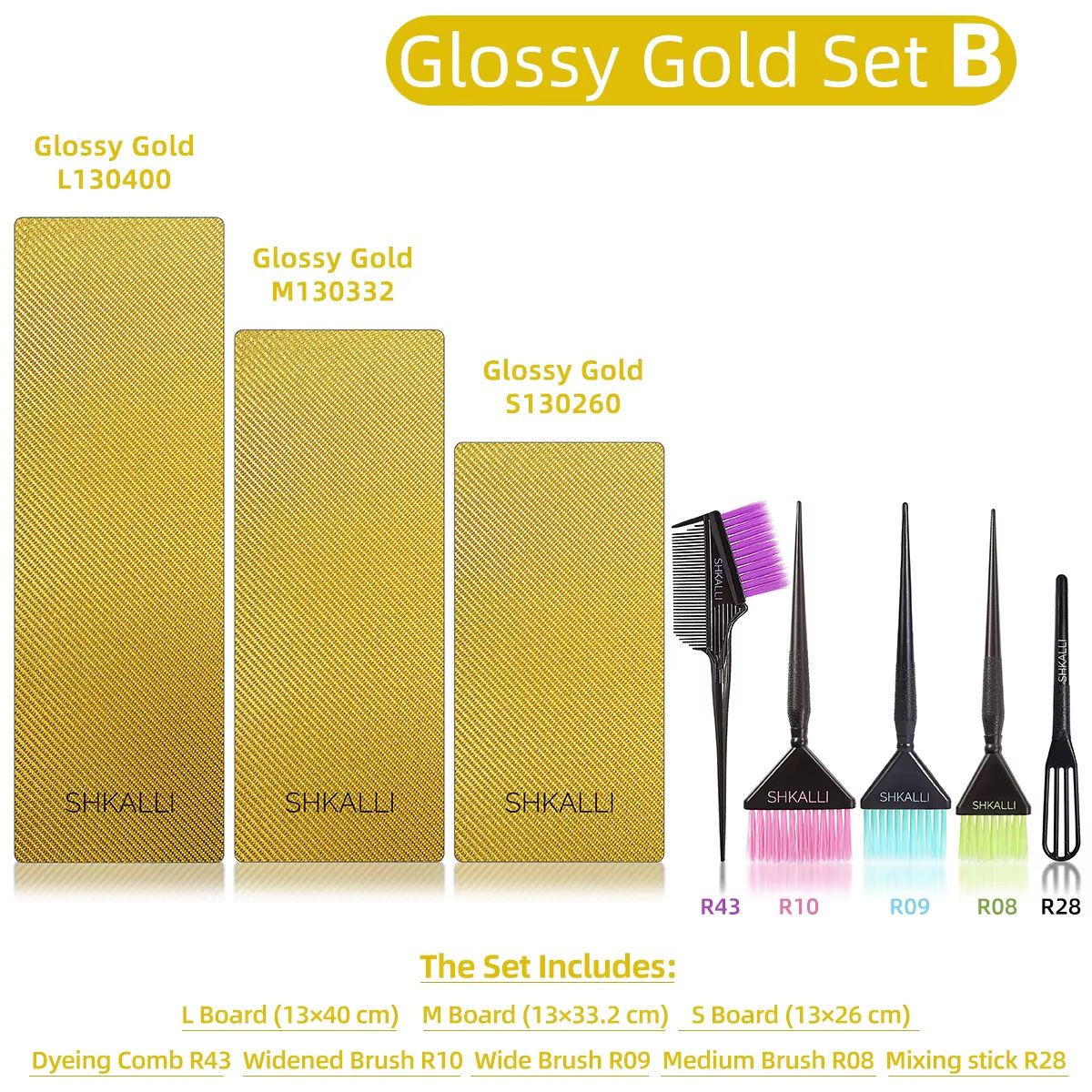 SHKALLI Professional Carbon Fibre Balayage Board  Brush Set  Hair Dyeing Kit For Stylists And Salon 24