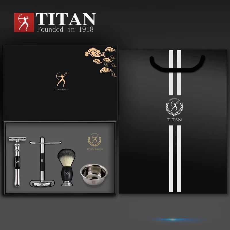 Titan HighQuality Safety Razor For Men  Metal Handle Shaving Razor With Replaceable Blades 4