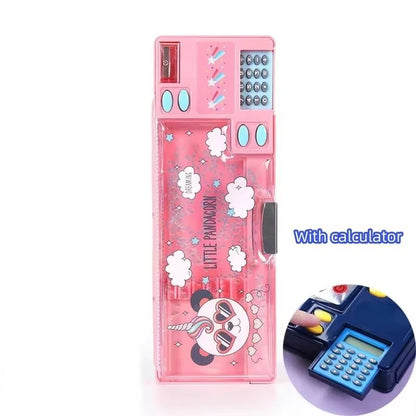 MultiFunctional Stationery Box For Students  Magnetic DoubleSided Pencil Case With Calculator  Shar 4