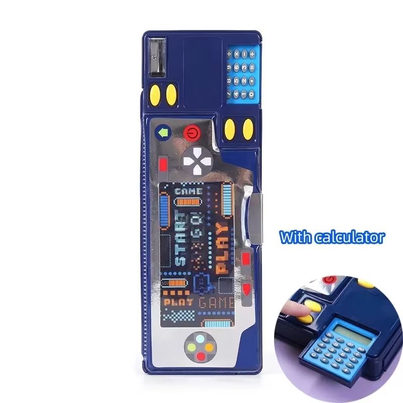 MultiFunctional Stationery Box For Students  Magnetic DoubleSided Pencil Case With Calculator  Shar 25