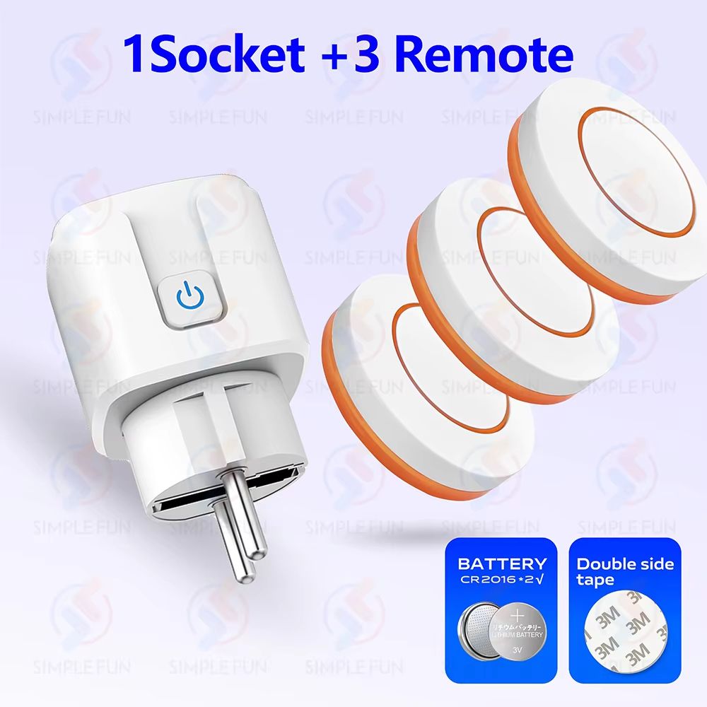Tuya WiFi Smart Socket EU FR Plug 16A  Power Monitoring  State Memory Works With Alexa  Google Home 9