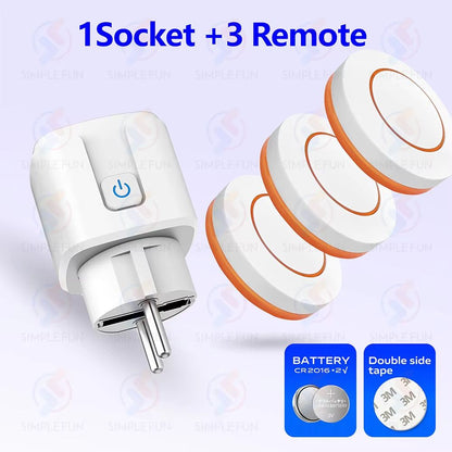 Tuya WiFi Smart Socket EU FR Plug 16A  Power Monitoring  State Memory Works With Alexa  Google Home 9