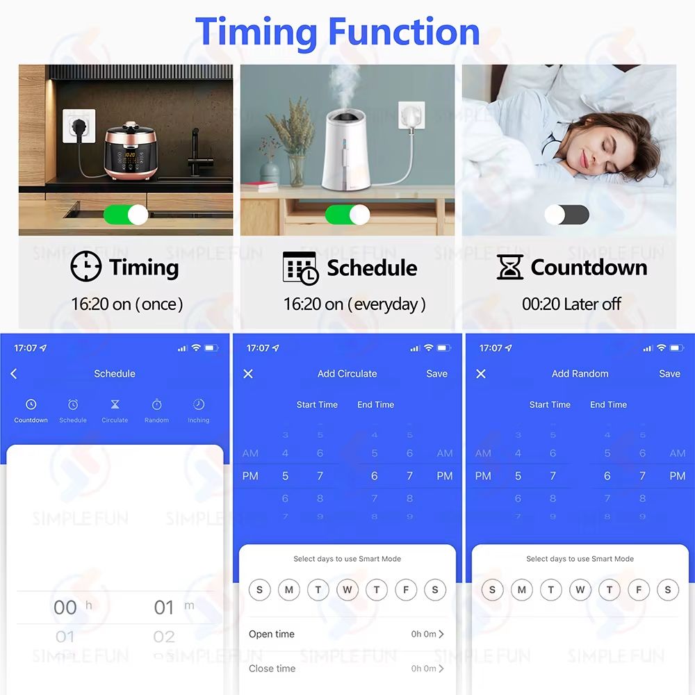 Tuya WiFi Smart Socket EU FR Plug 16A  Power Monitoring  State Memory Works With Alexa  Google Home 4