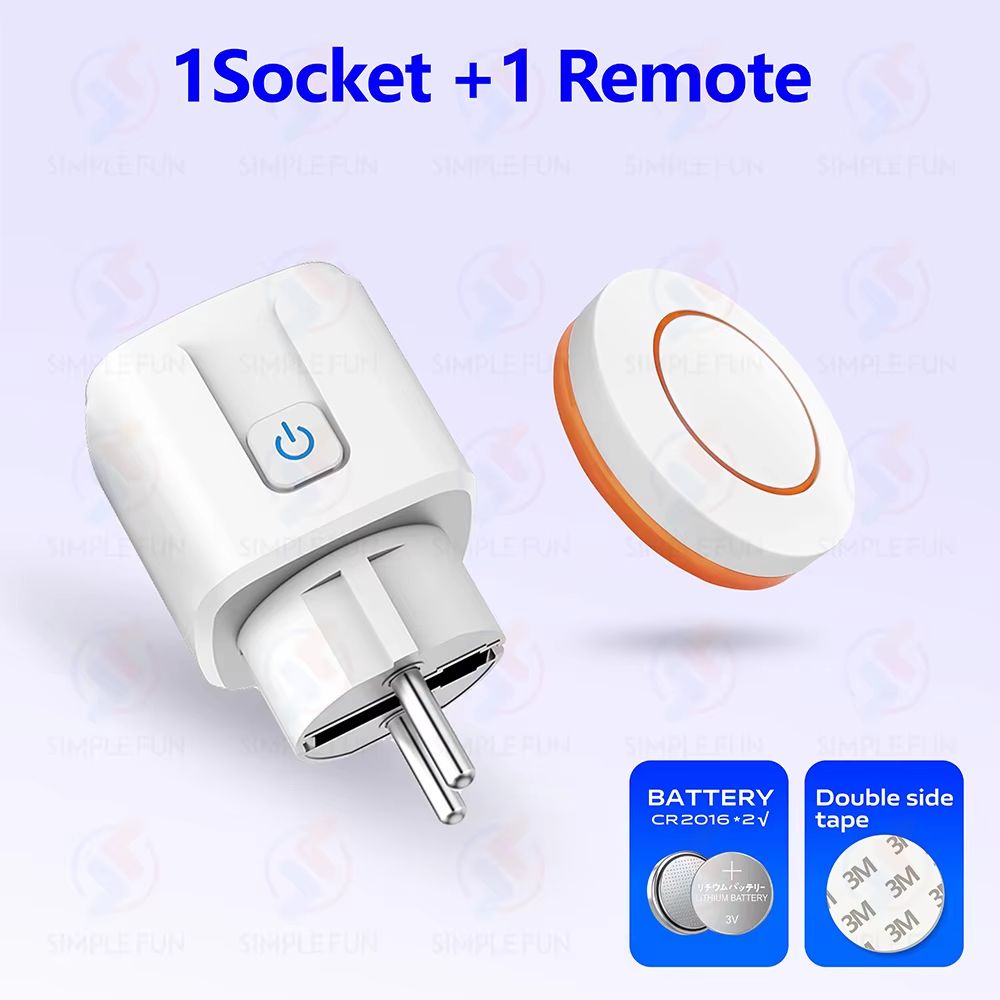 Tuya WiFi Smart Socket EU FR Plug 16A  Power Monitoring  State Memory Works With Alexa  Google Home 7