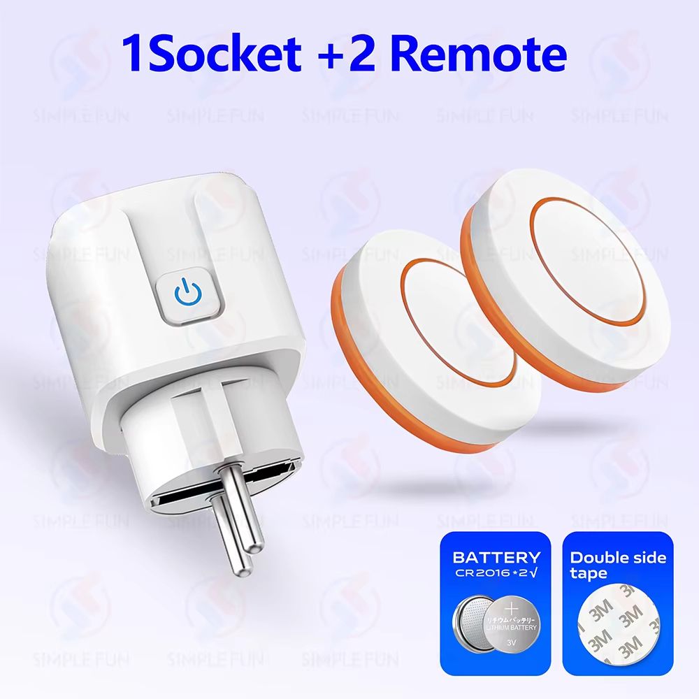 Tuya WiFi Smart Socket EU FR Plug 16A  Power Monitoring  State Memory Works With Alexa  Google Home 8