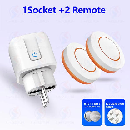 Tuya WiFi Smart Socket EU FR Plug 16A  Power Monitoring  State Memory Works With Alexa  Google Home 8