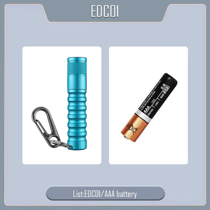 Outlook Mini EDC Flashlight  Waterproof Keychain LED Torch With 3 Modes AAA Powered 120 Lumens 7