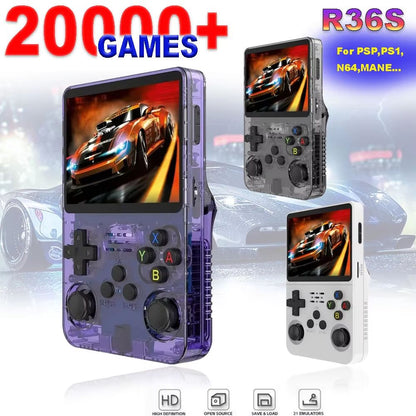 R36S Handheld Retro Game Console – 3.5inch IPS Screen, 64G Linux Open-Source Portable Video Player