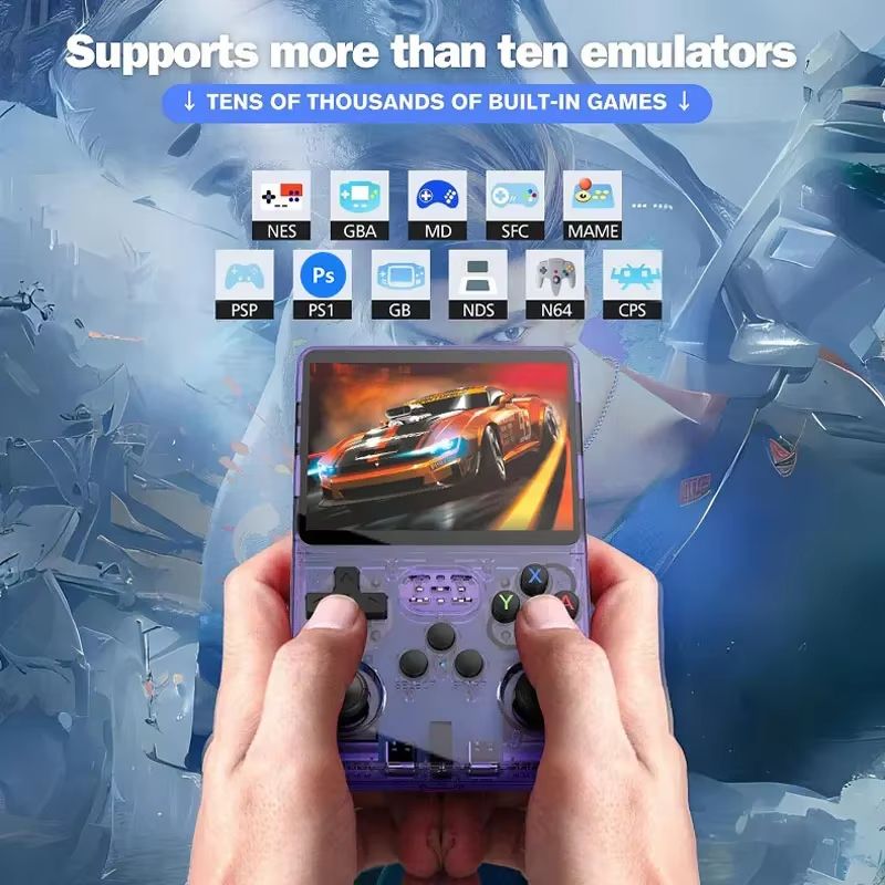 R36S Handheld Retro Game Console  35inch IPS Screen 64G Linux OpenSource Portable Video Player 3
