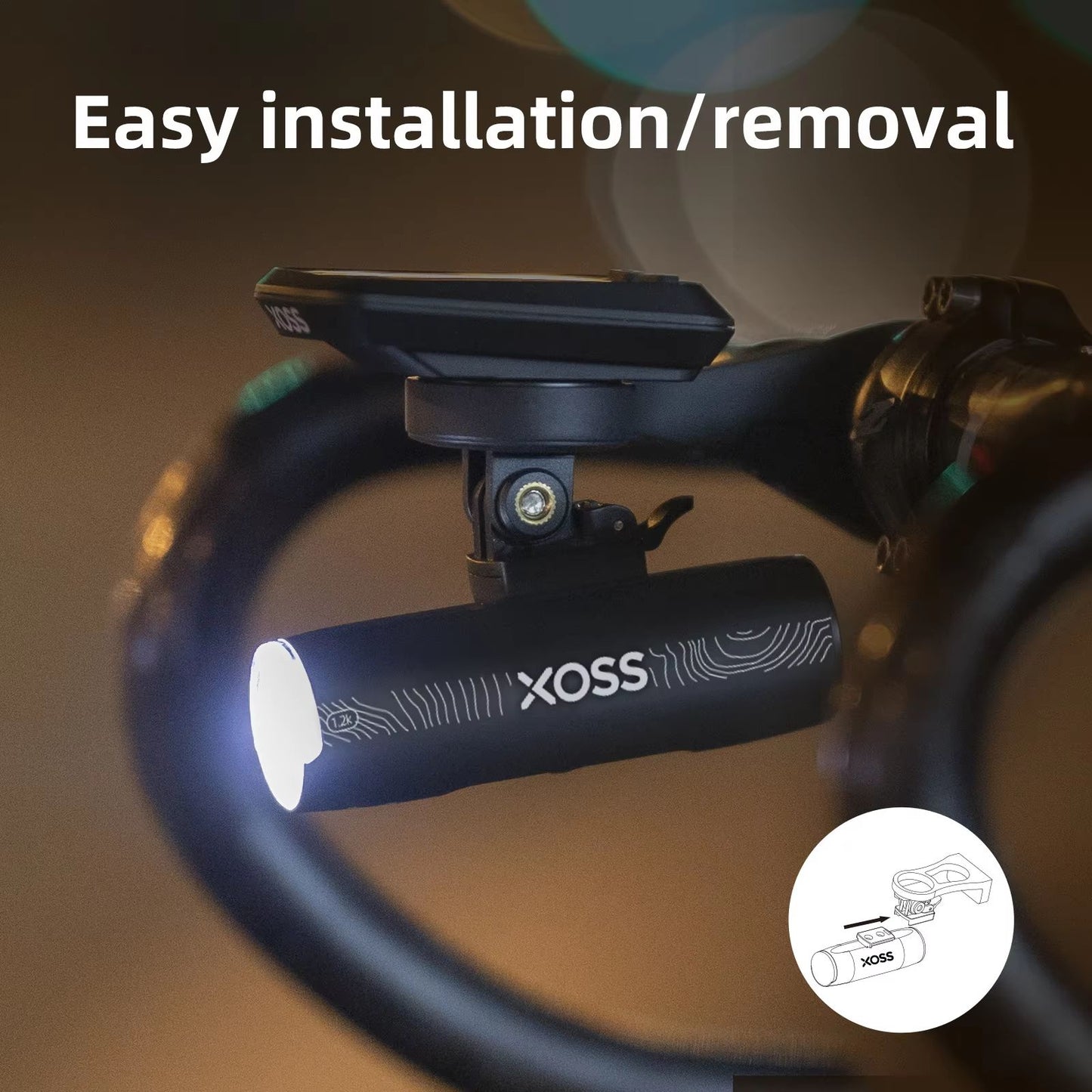 XOSS XL1200 Bike Headlight  2003000 Lumen Waterproof Rechargeable Front Bicycle Light With Aluminum 2