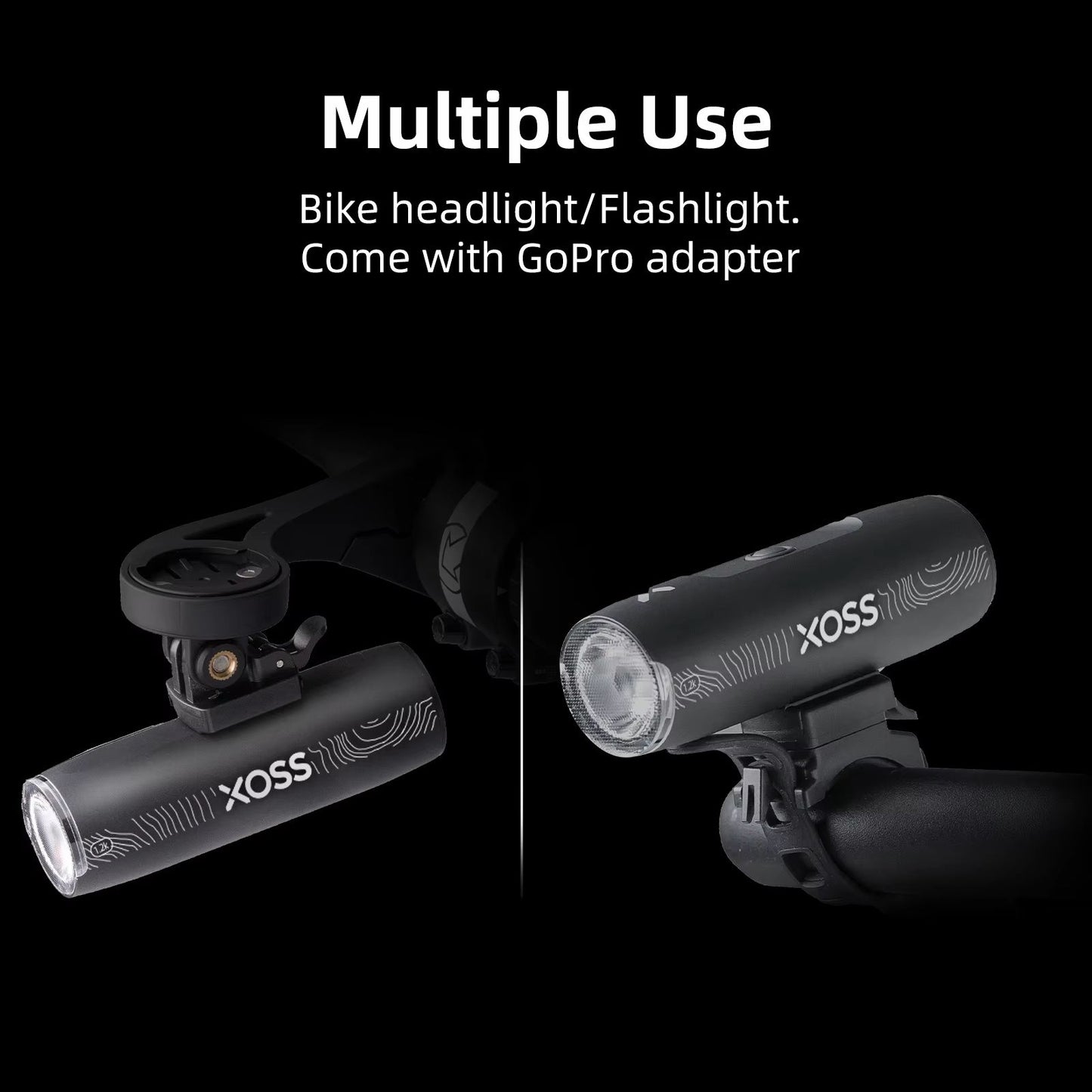 XOSS XL1200 Bike Headlight  2003000 Lumen Waterproof Rechargeable Front Bicycle Light With Aluminum 4