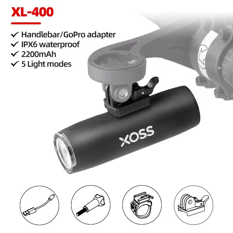 XOSS XL1200 Bike Headlight  2003000 Lumen Waterproof Rechargeable Front Bicycle Light With Aluminum 10