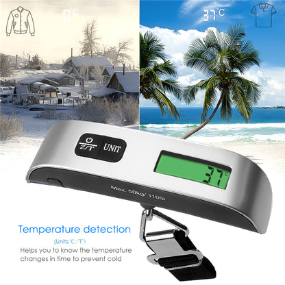 50kg Hanging Baggage Scale Digital Luggage Scale With LCD Display Portable Suitcase Weighing Scale  5