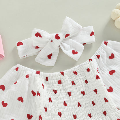 Adorable Newborn Baby Girl Clothes Set, Floral Print Romper with Headband, Ruffled Long Sleeve Bodysuit Jumpsuit
