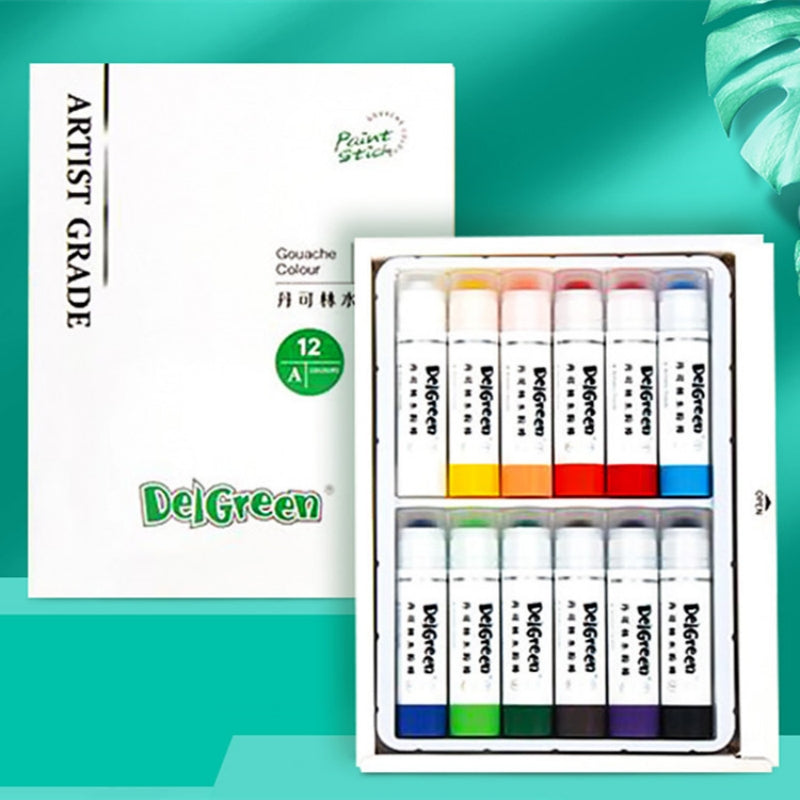 Colors Artist Soft Solid Gouache Paint Sticks Pastels Crayon Set, Washable Non Toxic Graffiti Drawing & Art Supplies