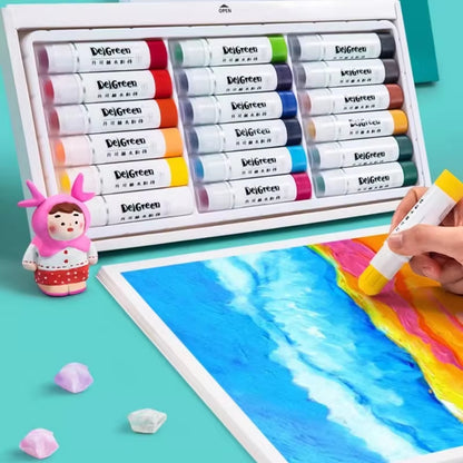 Colors Artist Soft Solid Gouache Paint Sticks Pastels Crayon Set Washable Non Toxic Graffiti Drawin 1