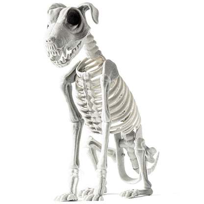 Realistic Halloween Skeleton Dog Posable Spooky Pet Decor For Haunted Yard  Party Creepy Skull Bone 6