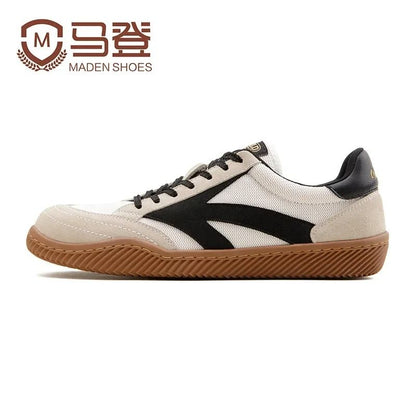 Unisex Retro Patchwork German Trainers Classic White Low Top Sneakers 7